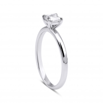  0.41CT D Renk GİA Prenses Kesim Pırlanta Tektaş Yüzük YT1110