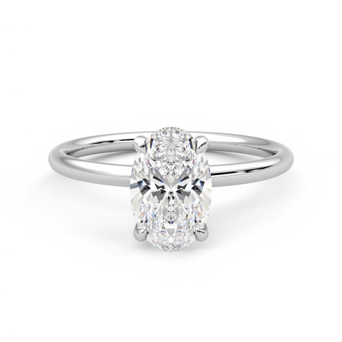  GİA 0.80ct D si2 Renk Oval Pırlanta Tektaş Yüzük YT1028