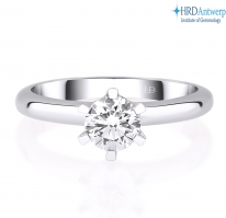 Lois Diamond F Renk 0.60 Karat Pırlanta Tektaş Yüzük-HRD Sertifikalı YZ1060