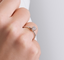 Lois Diamond 0.43 Karat D Renk HRD Sertifikalı Tektaş Pırlanta Yüzük YZ1040