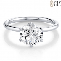 Lois Diamond GİA 0.80 Karat D Renk Pırlanta Tektaş Yüzük YZ1080