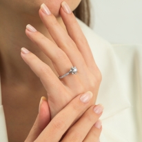 Lois Diamond 0.45ct+0.25ct Toplam 0.70 Karat Pırlanta Tektaş Yüzük GİA Sertifikalı yz1019