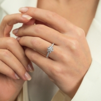 Lois Diamond 0.30ct+0.25ct Toplam 0.55 Karat Pırlanta Tektaş Yüzük GİA Sertifikalı YZ1020