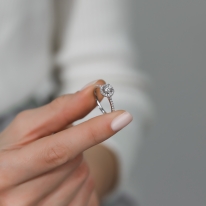 Lois Diamond 0.40ct+0.25ct Toplam 0.65 Karat Pırlanta Tektaş Yüzük GİA Sertifikalı yz1029