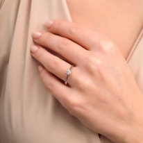 Lois Diamond 0.35 Karat E Rengi Pırlanta Tektaş Yüzük-GİA Sertifikalı YZ1044