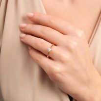 Lois Diamond 0.35 Karat E Rengi Pırlanta Tektaş Yüzük-GİA Sertifikalı YZ1042