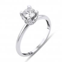 Lois Diamond 0.65 Karat D-E Rengi Pırlanta Tektaş Yüzük-GİA Sertifikalı YZ1054