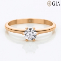 Lois Diamond 0.50 Karat F Renk  Pırlanta Tektaş Yüzük-GİA Sertifikalı YZ1052