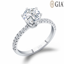 Lois Diamond 0.90 Karat D-E Rengi GİA Sertifikalı Pırlanta Tektaş Yüzük YZ1083