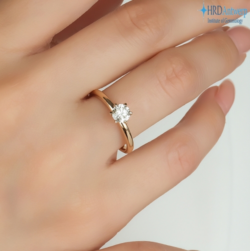 Lois Diamond 0.50 Karat F Renk  Pırlanta Tektaş Yüzük-HRD Sertifikalı YZ1052