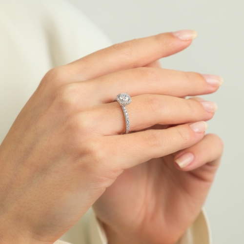 Lois Diamond 0.75 Karat D-E Renk Pırlanta Tektaş Yüzük-GİA Sertifikalı YZ1018