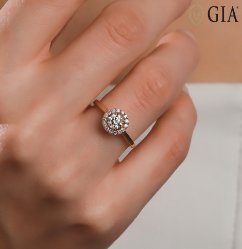 Lois Diamond 0.60 Karat D-E Renk Pırlanta Tektaş Yüzük-GİA Sertifikalı YZ1025