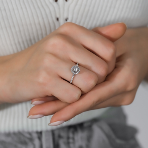 Lois Diamond 0.40ct+0.25ct Toplam 0.65 Karat Pırlanta Tektaş Yüzük GİA Sertifikalı yz1029