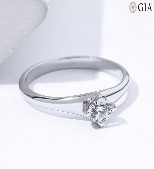Lois Diamond GİA 0.36 Karat E Rengi Pırlanta Tektaş Yüzük YZ1043