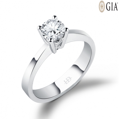 Lois Diamond 0.60 Karat F Rengi Pırlanta Tektaş Yüzük-GİA Sertifikalı YZ1072