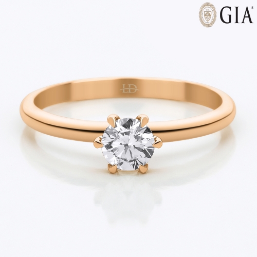 Lois Diamond 0.50 Karat F Renk  Pırlanta Tektaş Yüzük-GİA Sertifikalı YZ1052