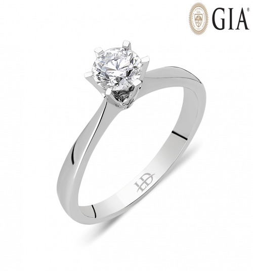 Lois Diamond 0.70 Karat E Rengi Pırlanta Tektaş Yüzük-GİA Sertifikalı YZ1072