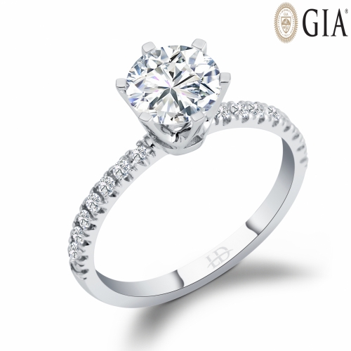 Lois Diamond 0.90 Karat D-E Rengi GİA Sertifikalı Pırlanta Tektaş Yüzük YZ1083