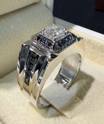  1.00CT Pırlanta Erkek Yüzüğü Lab Grown IGI Sertifikalı LAB51